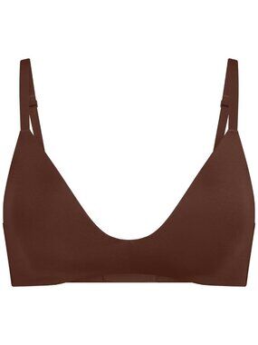 Skims Tshirt Demi Bra - NWOT - Wireless Plunge Bra - 36A - Brown Cocoa